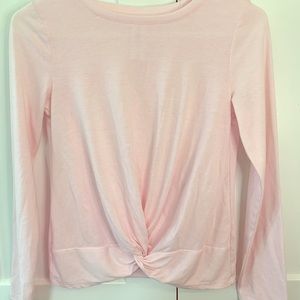 Girl’s large pink Yogolicious top